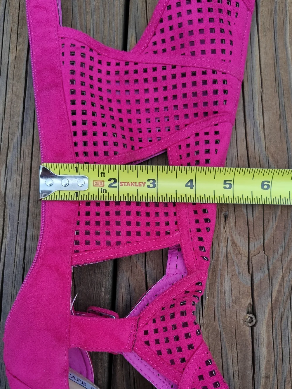 Cape Robbin Fucshia Faux Suede Knee High Cut-Out Peep Toe Stiletto Boots Size 6